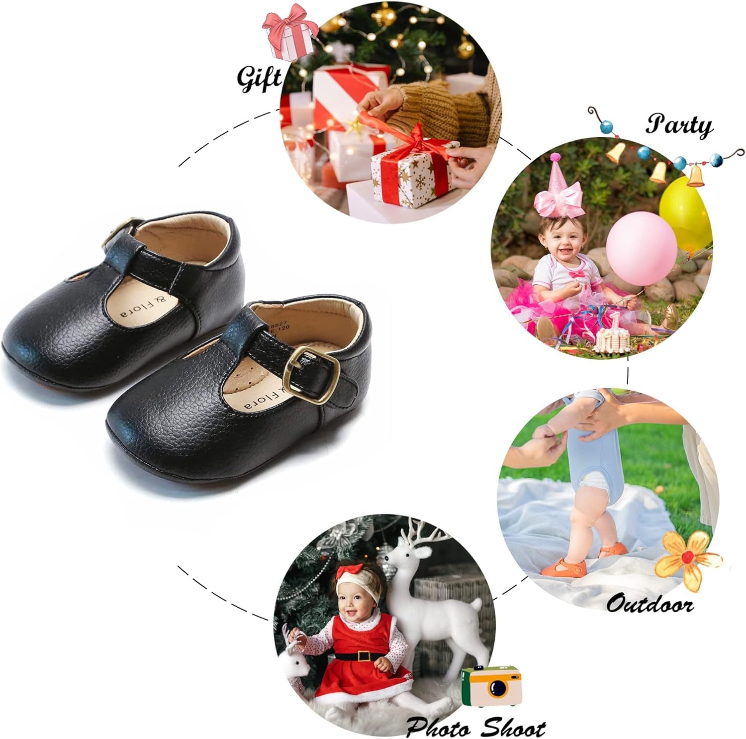 Soft Sole Leather Baby Shoes - Infant Baby Walking Shoes Moccasinss Rubber Sole Crib Shoes